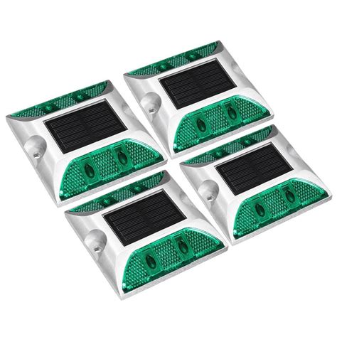 Tradico® 4pcs LED Solar Road Stud Light Marker Lighting Security ...