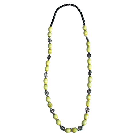 Handmade Yellow Color Glass Bead Jewellery Set