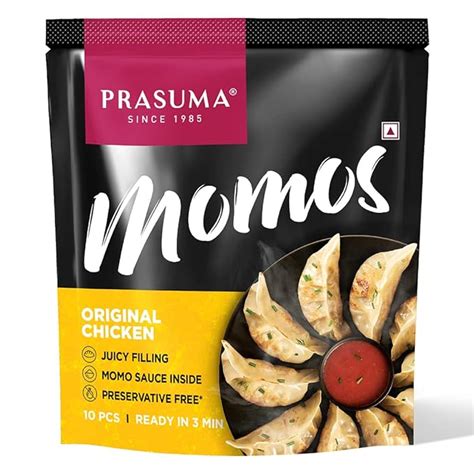 Prasuma Momos Original Chicken, 10 Pieces| Frozen : Amazon.in: Grocery ...