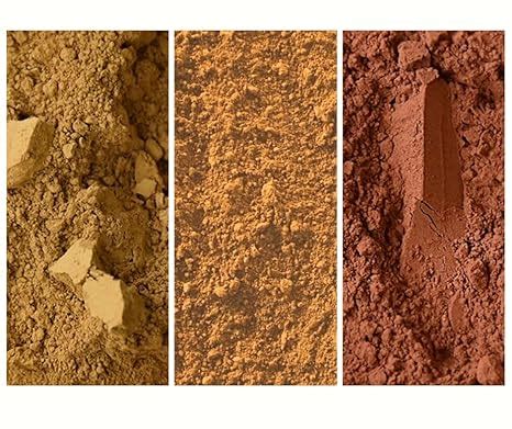 The Sienna Collection - Pack of 3 Natural Mineral Pigment Pack (150 ml ...