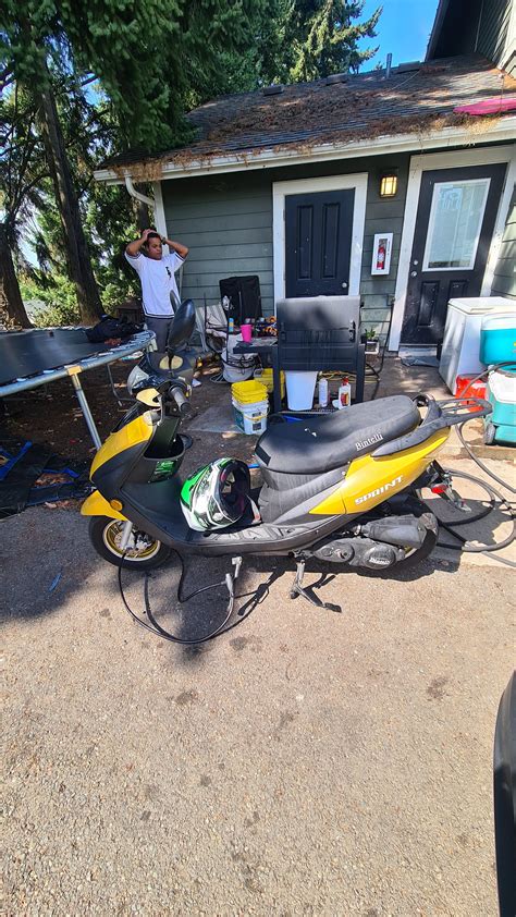 I call her "Dijon mustard" : r/scooters
