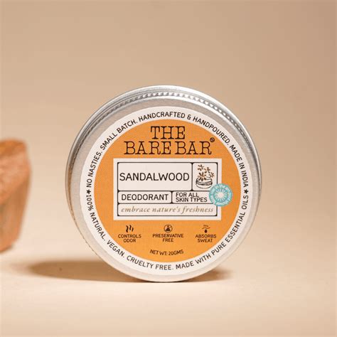 Buy Sandalwood Deodorant Online | The Bare Bar – THE BARE BAR