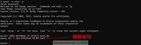 Drop Database MySQL 的图像结果