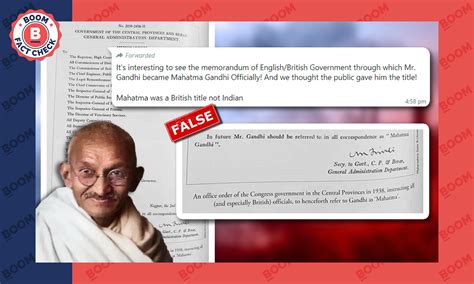 Did The British Give The 'Mahatma' Title To Gandhi? A FactCheck | BOOM