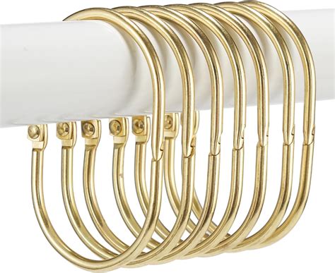 Amazon.com: SSTOOHL Gold Shower Curtain Hooks, 12 Pcs Rust Proof Metal ...