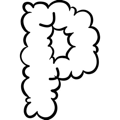The Letter P In Bubble Letters
