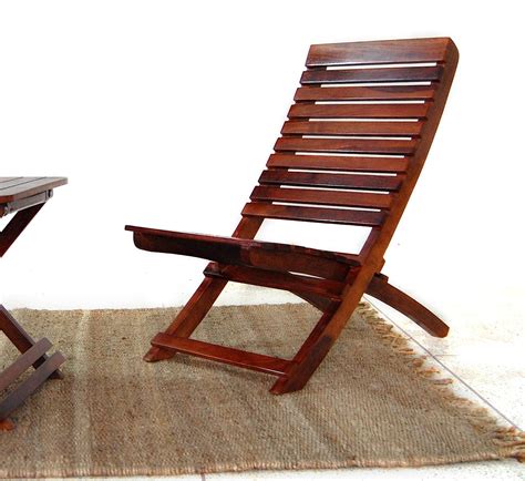 Chair, Low Height Patio Chair, Sheesham Wood Folding Outdoor Chair Use ...
