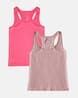 Buy Neon Pink & Baby Pink Melange Camisoles & Slips for Girls by ...