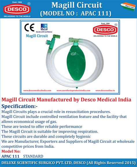 Magill Breathing Circuits - Manufacturers, Exporters & Suppliers India
