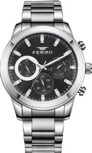 Ferro FM11370A-A2 Modena Multifunction Black Round Dial Analog Watch ...