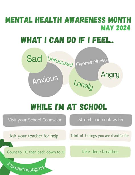 Mental Health Awareness Month 2024 - May - Flyers - Handouts - School ...