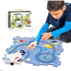 Buy MITAN ENTERPRISE Rail Car Puzzle Track Car Race Track Set Toy DIY ...