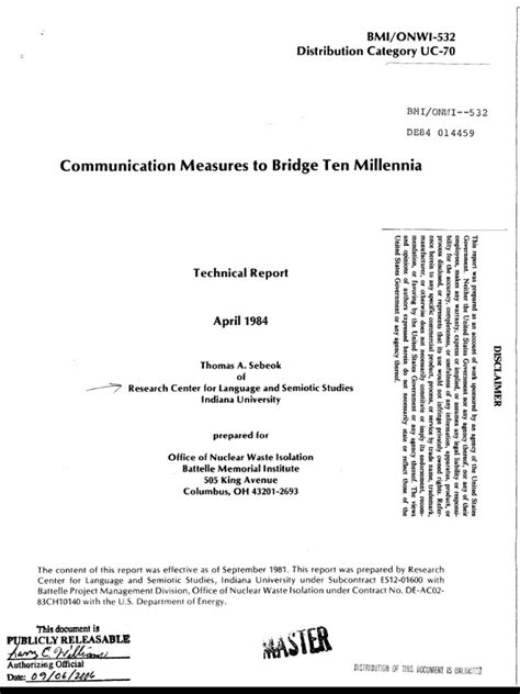 Communication Measures to Bridge Ten Millennia 1万年を超えたコミュニケーション手段 PDF ...