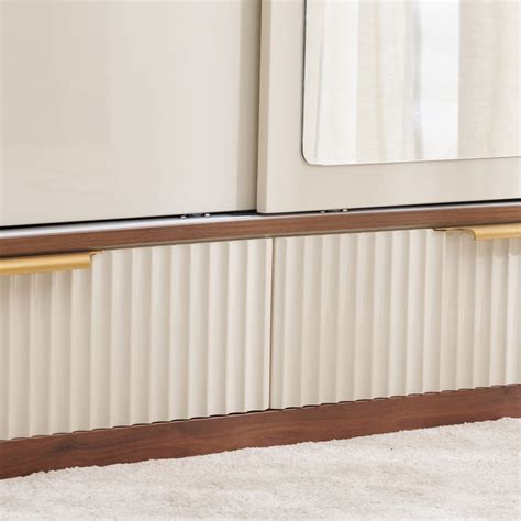 Buy Elysium 2-Door Sliding Wardrobe with Mirror - Beige from Home ...