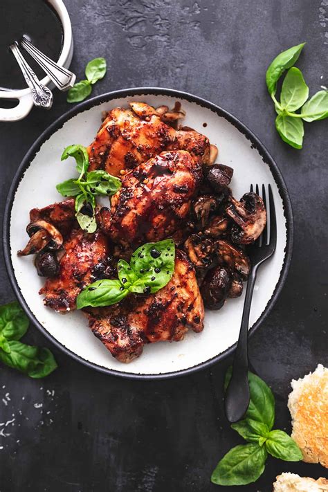Oven Roasted Balsamic Chicken Thighs - Creme De La Crumb