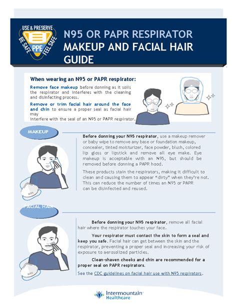 N95 Guidelines and Fit Testing - MAKEUP Before donning your N95 ...