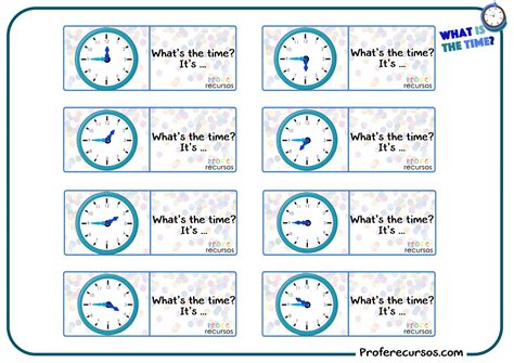 Reloj Para Practicar La Hora En Inglés, Acompañado De Tarjetas Y Dominó 013