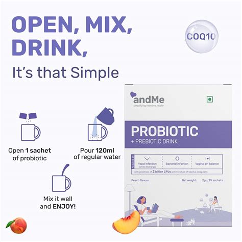 andME Women Probiotics Drink with 2 Billion CFUs, Amla and Ashoka for ...