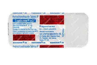 Aquazide 25 Mg Tablet 10 - Uses, Side Effects, Dosage, Price | Truemeds