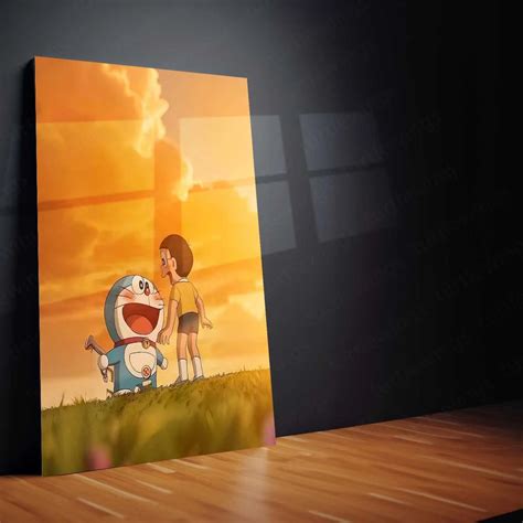 Anime Metal Poster | Doraemon and Nobita Metal Poster | Classic Anime ...