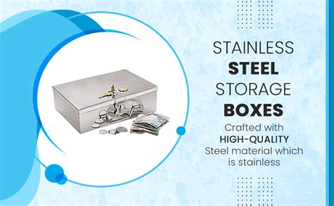 Crevita® Stainless Steel Storage Boxes, Cash Peti, Pooja Peti,Organizer ...