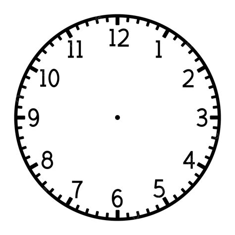Black Clock No Hand Clipart Vector