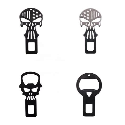Skull Model Shape Car Seat Belt Alarm Silencer Stopper Buckle Clip Beer Bottle Opener - Buy ...