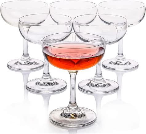 Amazon.com | Champagne Coupe Glasses Set of 4 - Elegant Cocktail Coupe ...