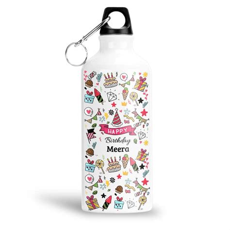 FurnishFantasy Happy Birthday Customised Aluminium 750ml Water Bottle ...