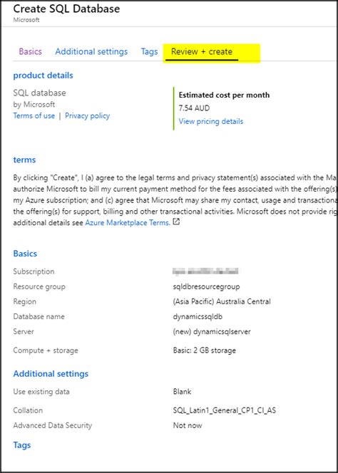 How Create Database in Azure Portal 的图像结果