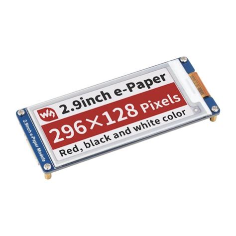 Buy 2.9inch E-Paper E-Ink Display Module (B), 296×128, Red / Black ...