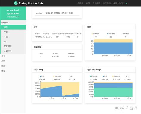 Spring Boot Admin 的图像结果