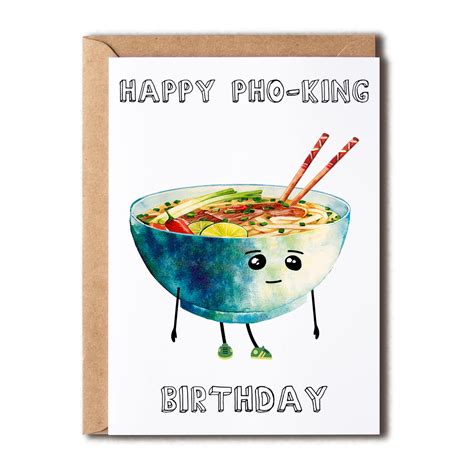 Buy Happy Pho-King Birthday - Happy Birthday Card - Pho Card - Funny ...