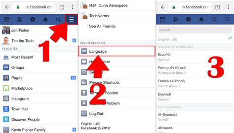 Facebook Language Region Setting 的图像结果
