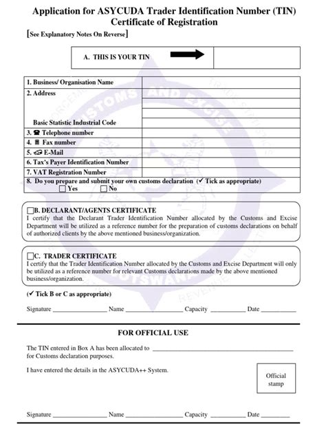 Image result for Tin Number Application