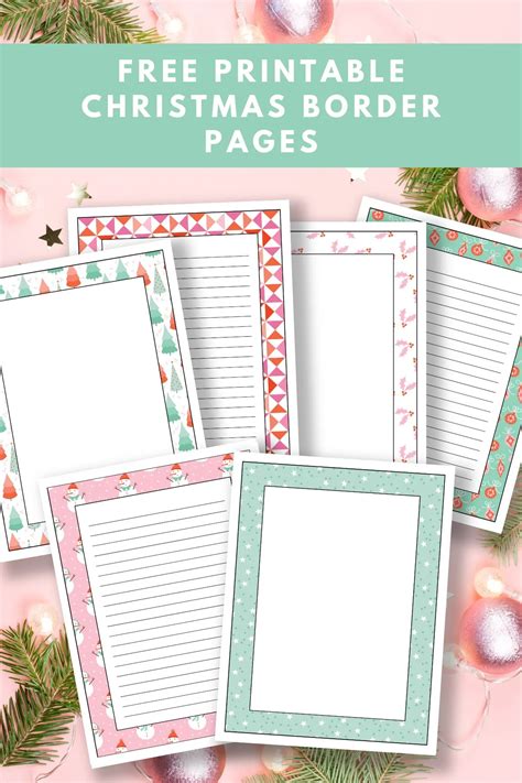 Printable Christmas Stationery Borders | Gerald Printable