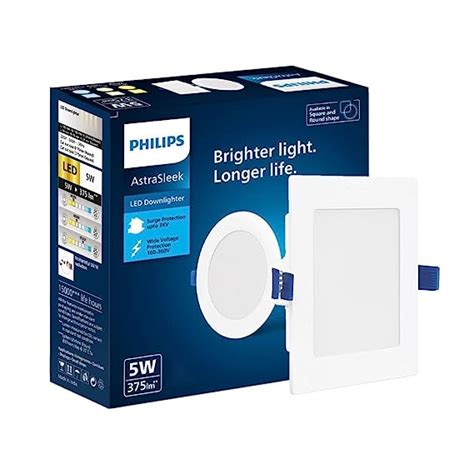 PHILIPS Astra Sleek 5-watt Square LED Downlighter | LED Ceiling Light ...