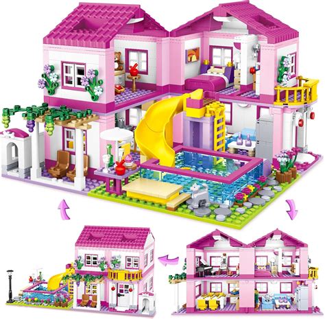 Pink Girls Summer Villa Friends Building Set Compatible with Friends ...