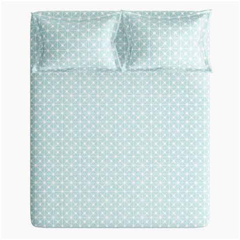 Buy PORTICO Melange Cotton 300TC Printed 3Pcs Super King Bedsheet Set ...