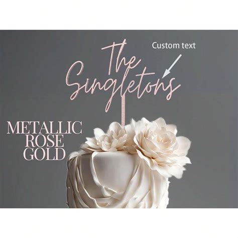 Toppers de bolo de casamento com nome de casal personalizado, topo de ...