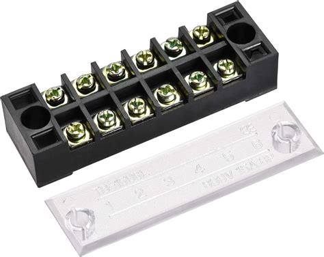 Buy uxcell 2Set 6 Positions Dual Rows 600V 15A Iron Screw Terminal ...
