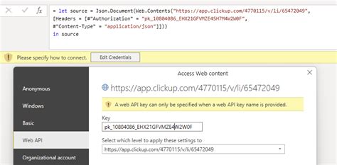 Can't connect to Web API . Error "A web api key ca... - Microsoft ...