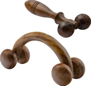 NAU NIDH ENTERPRISES Wooden Acupressure 4 Ball Massager D Shape (Plain ...