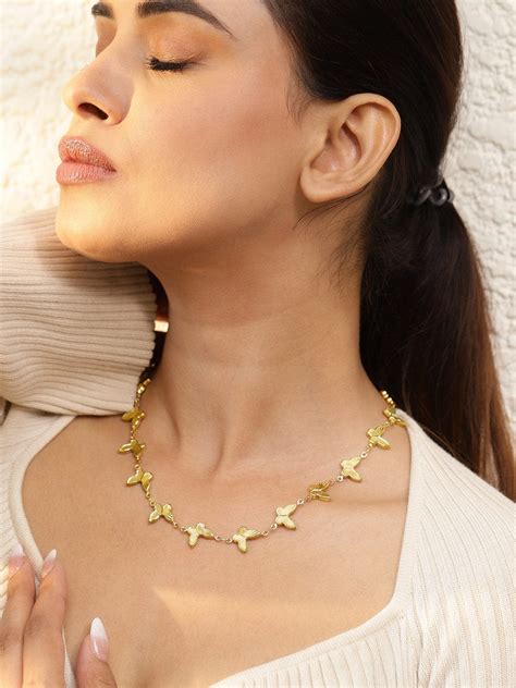 Rubans Voguish 18K Gold Plated Stainless Steel Tarnish-Free Waterproof