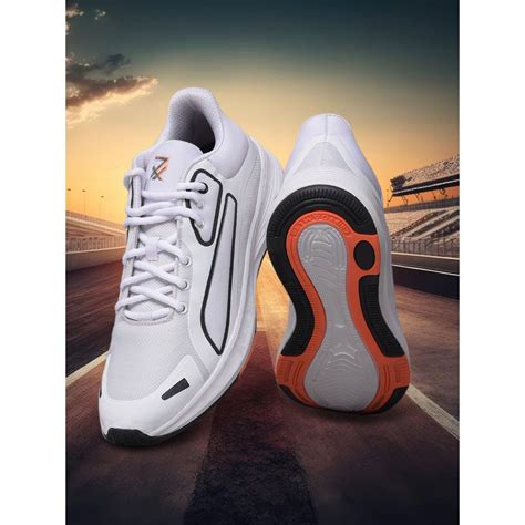 Buy Leap7x Sports White Lacing Running Shoes For Men GRIPPER-1E By Liberty