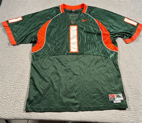 Vintage Nike Team University of Miami UM Hurricanes Jersey Men Size XL ...