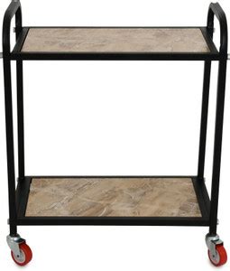 NEOSTAR Metal and Wooden Round Inverter and Battery Stand Trolley for ...