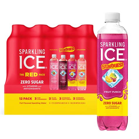 Amazon.com: Sparkling Ice STARBURST Red Variety Pack, Zero Sugar ...