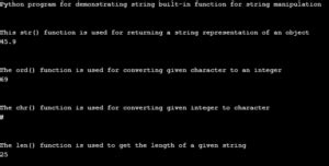 String Manipulation Python 的图像结果