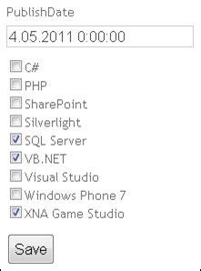 Checkbox MVC 的图像结果